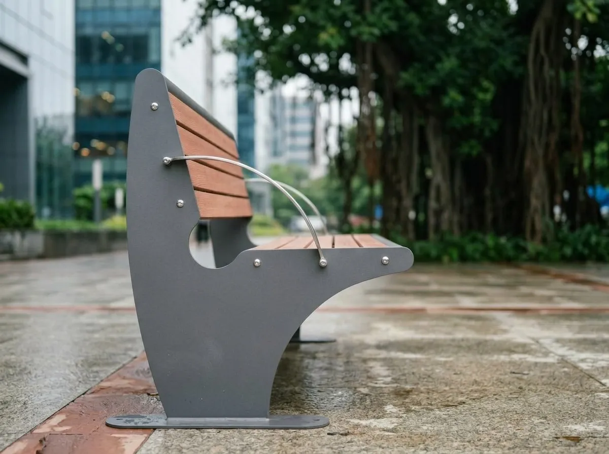 Modern Aluminium slats bench