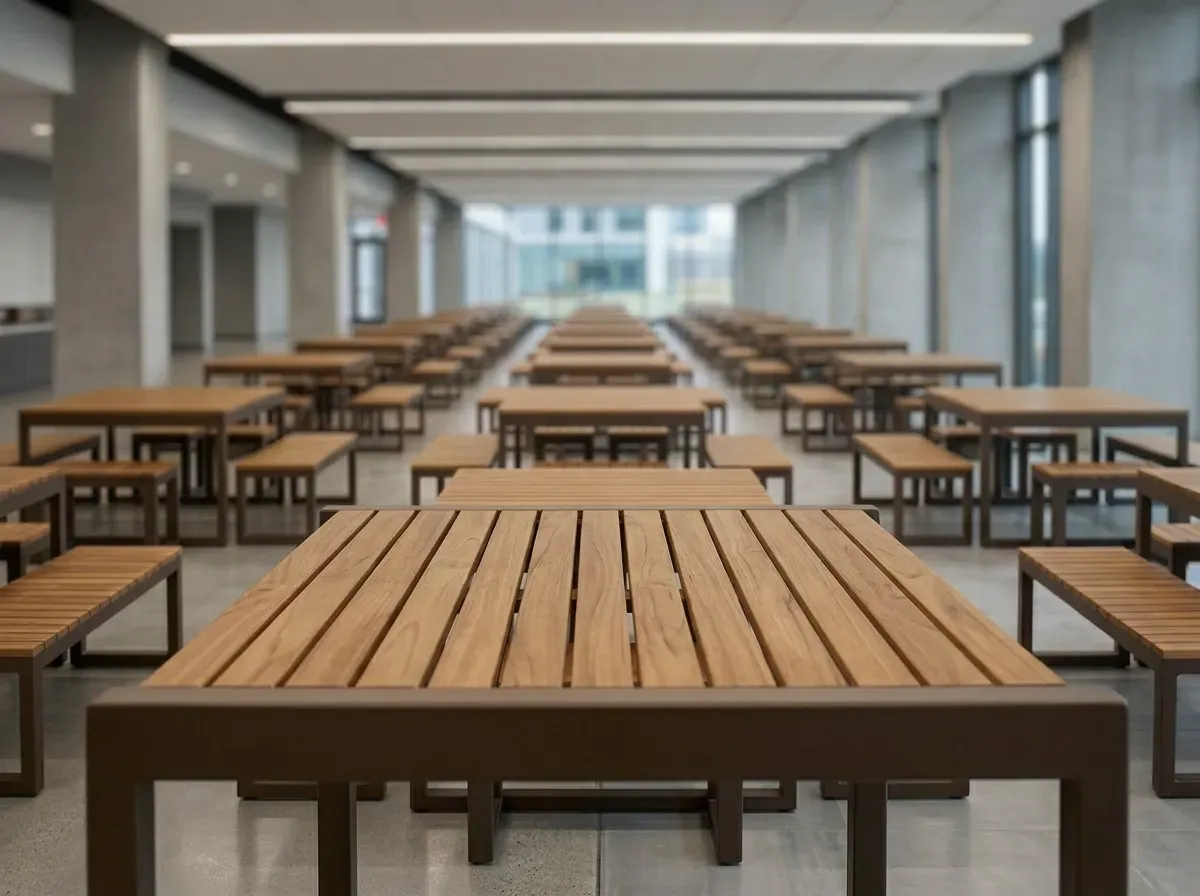 Modern canteen benches set