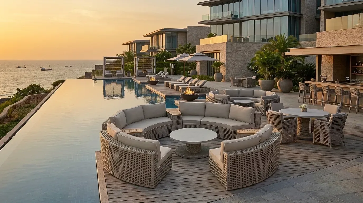 Luxury Hotel Pooldeck Seating