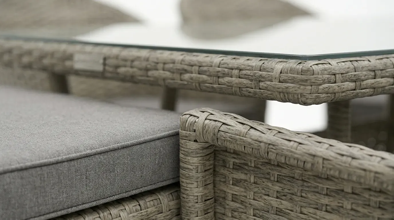 Wicker Dining Chair Close-up