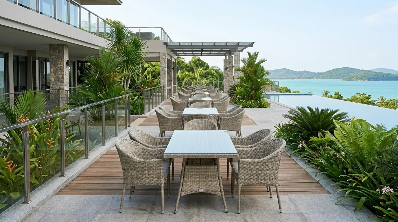 Modern Outdoor Dining Setup