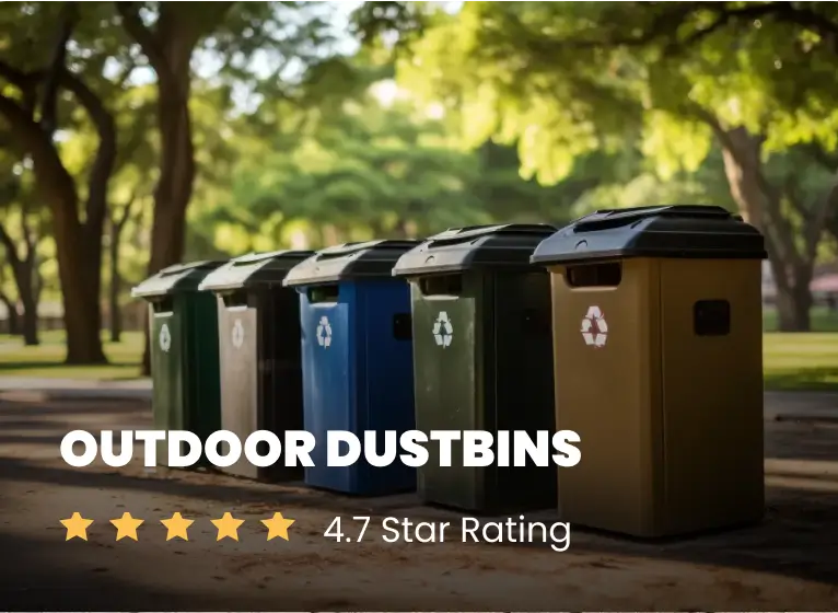 Durable outdoor dustbins by Urbanland Products for efficient waste management