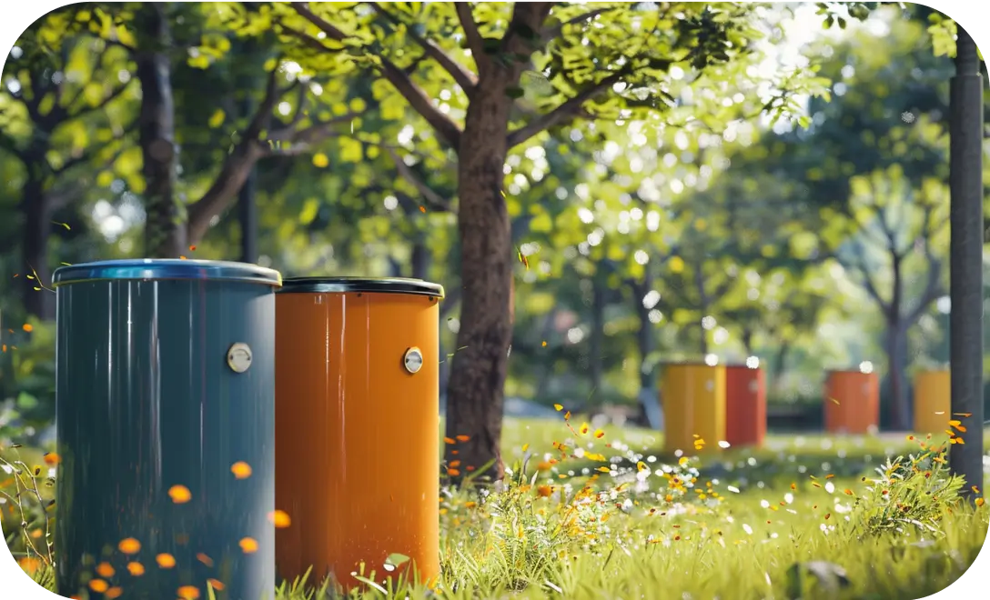 Sleek outdoor dustbin designed to enhance urban spaces with effective cleanliness and style