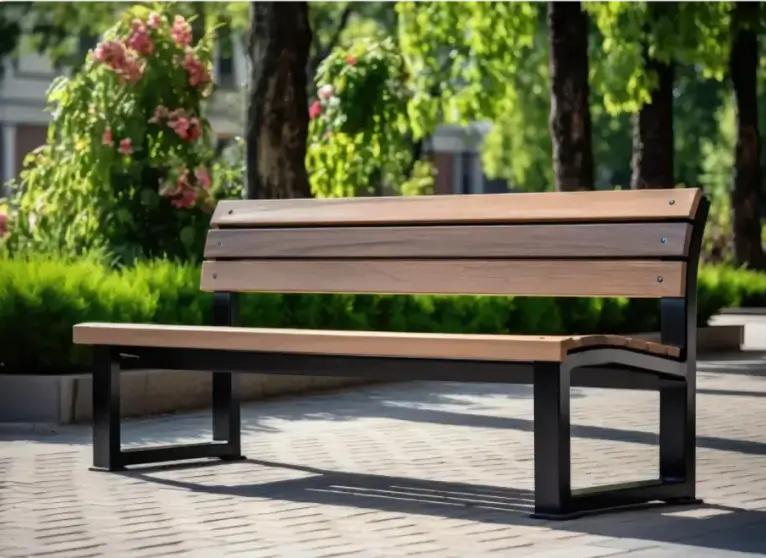 Urbanland outdoor bench showcasing sleek design and durability in a garden setting. Ideal for enhancing outdoor spaces with stylish, quality furniture.