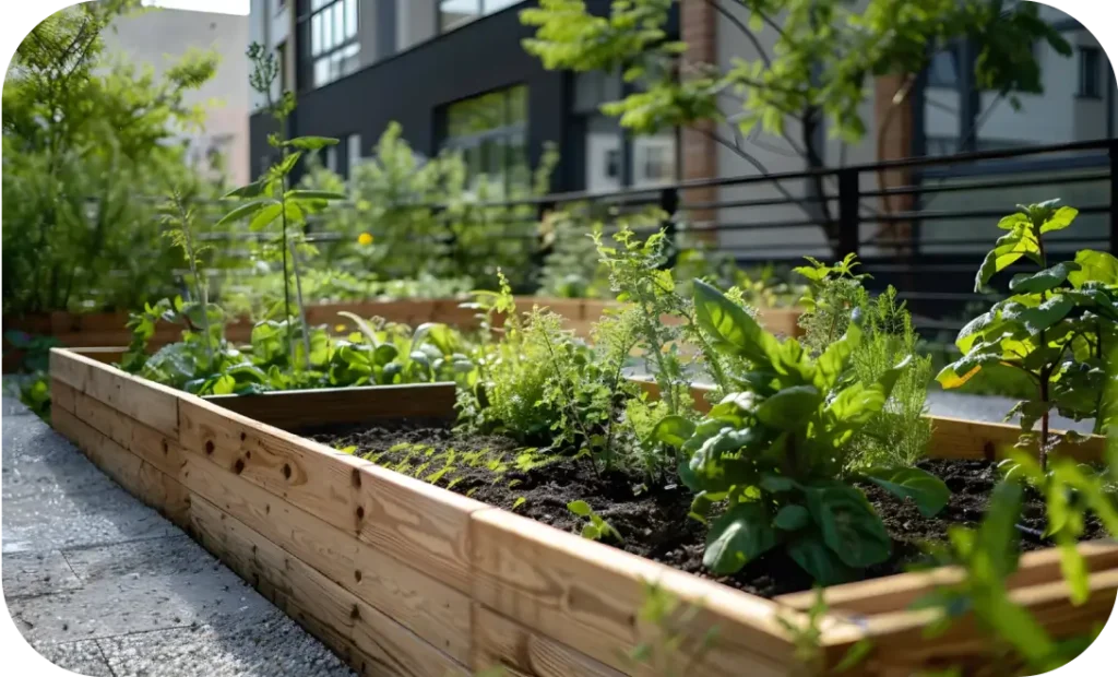 UrbanLand planter boxes with features such as stylish design, durability, and space efficiency, ideal for enhancing urban environments.