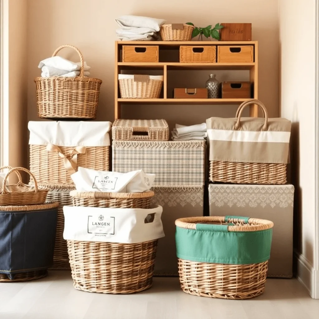 wicker hamper baskets