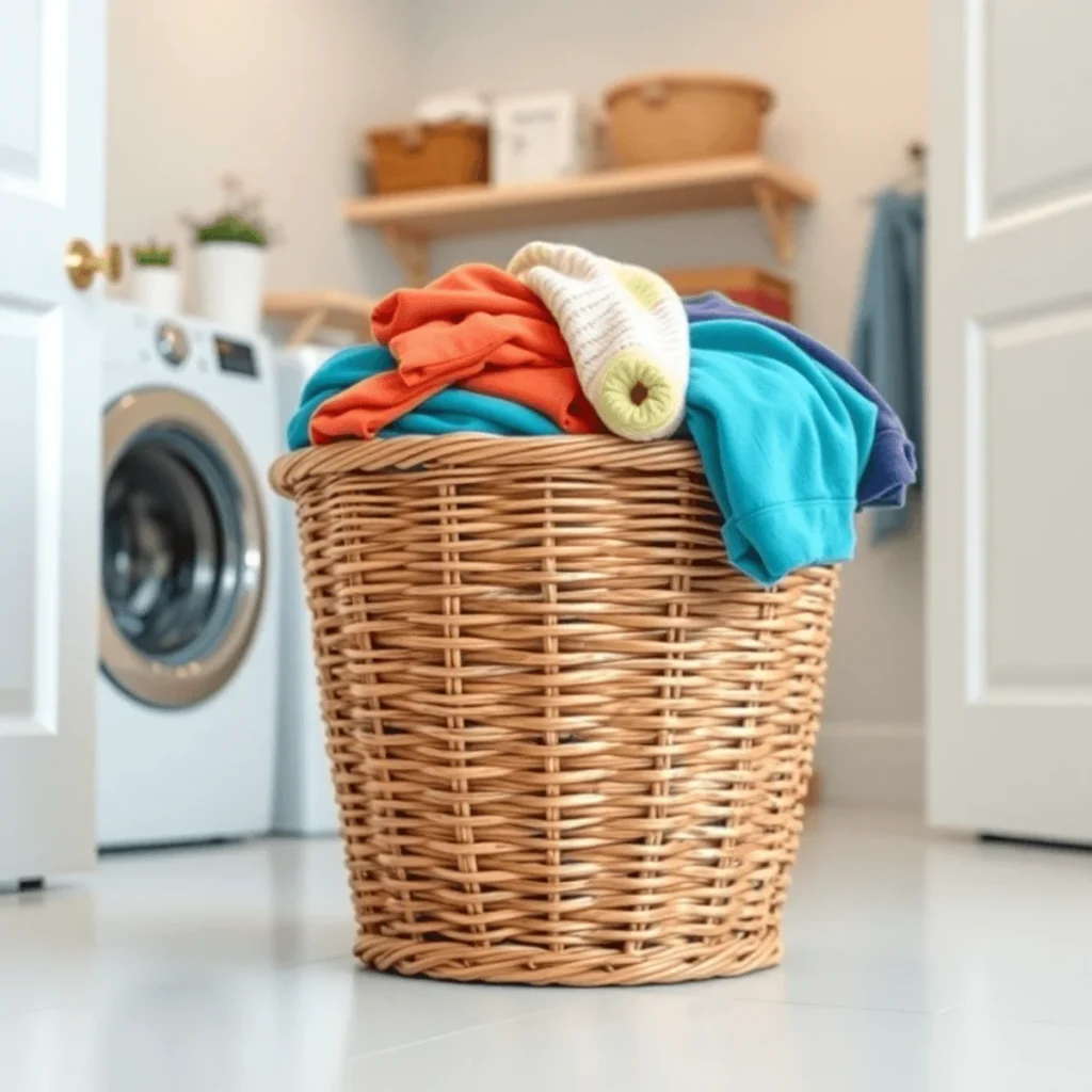 wicker laundry basket