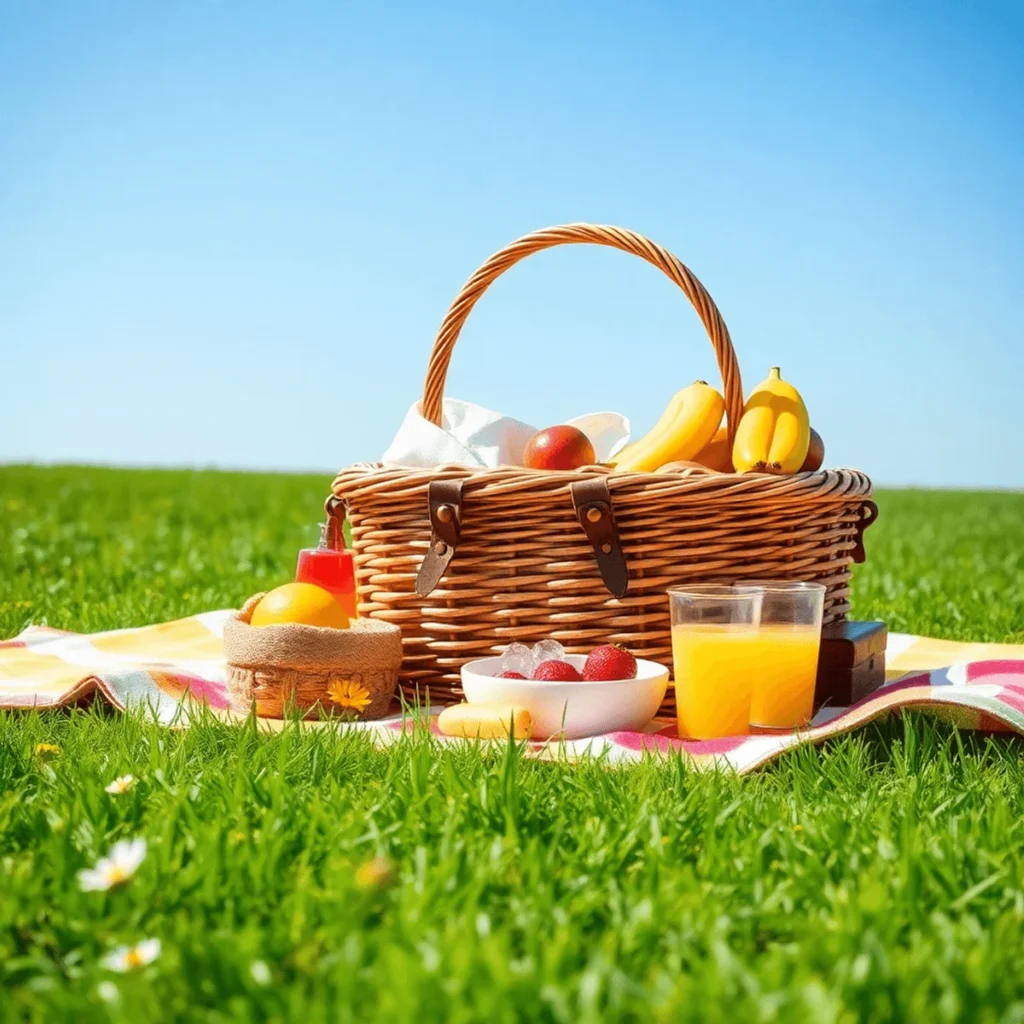 wicker picnic basket