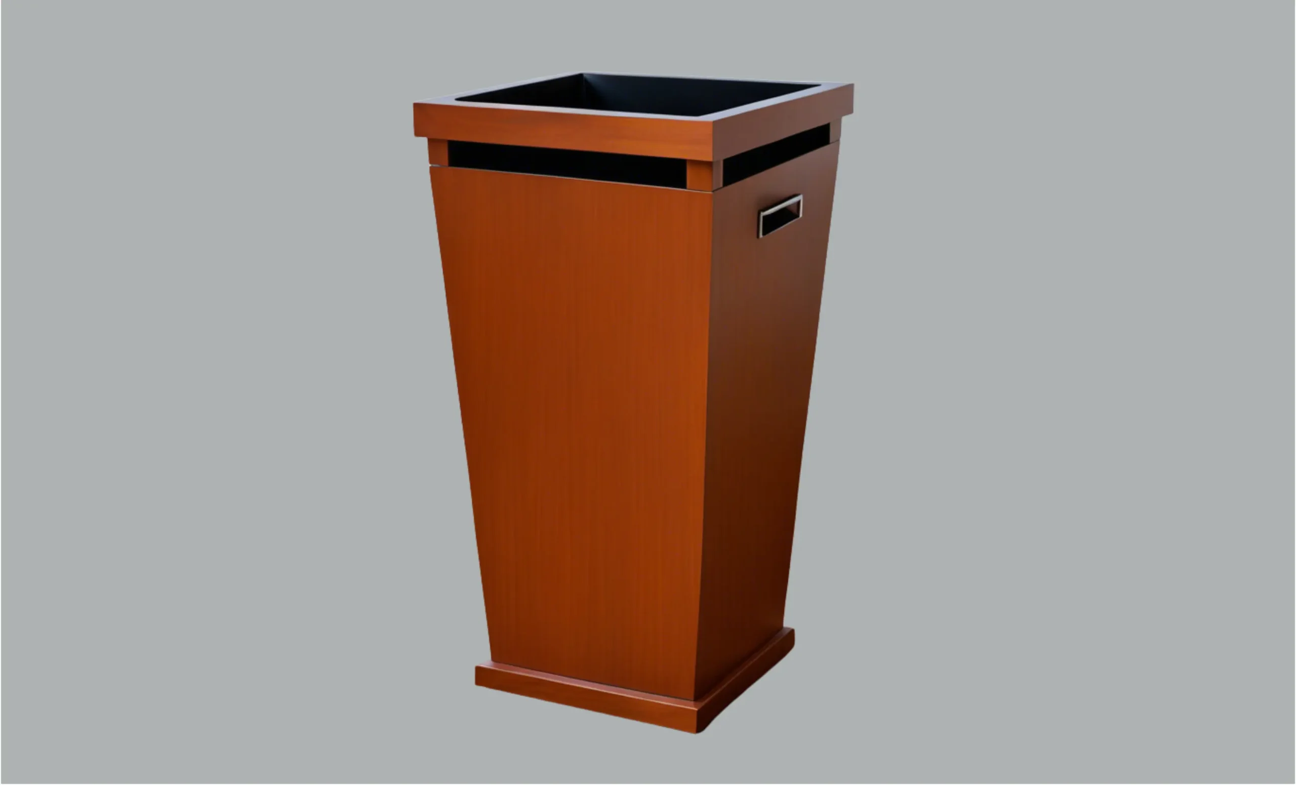 outdoor wooden dustbin