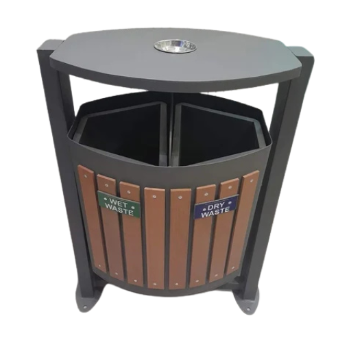 wooden dustbins