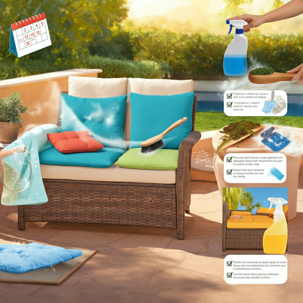 Cleaning Frequency and Maintenance Tips for Patio Cushions