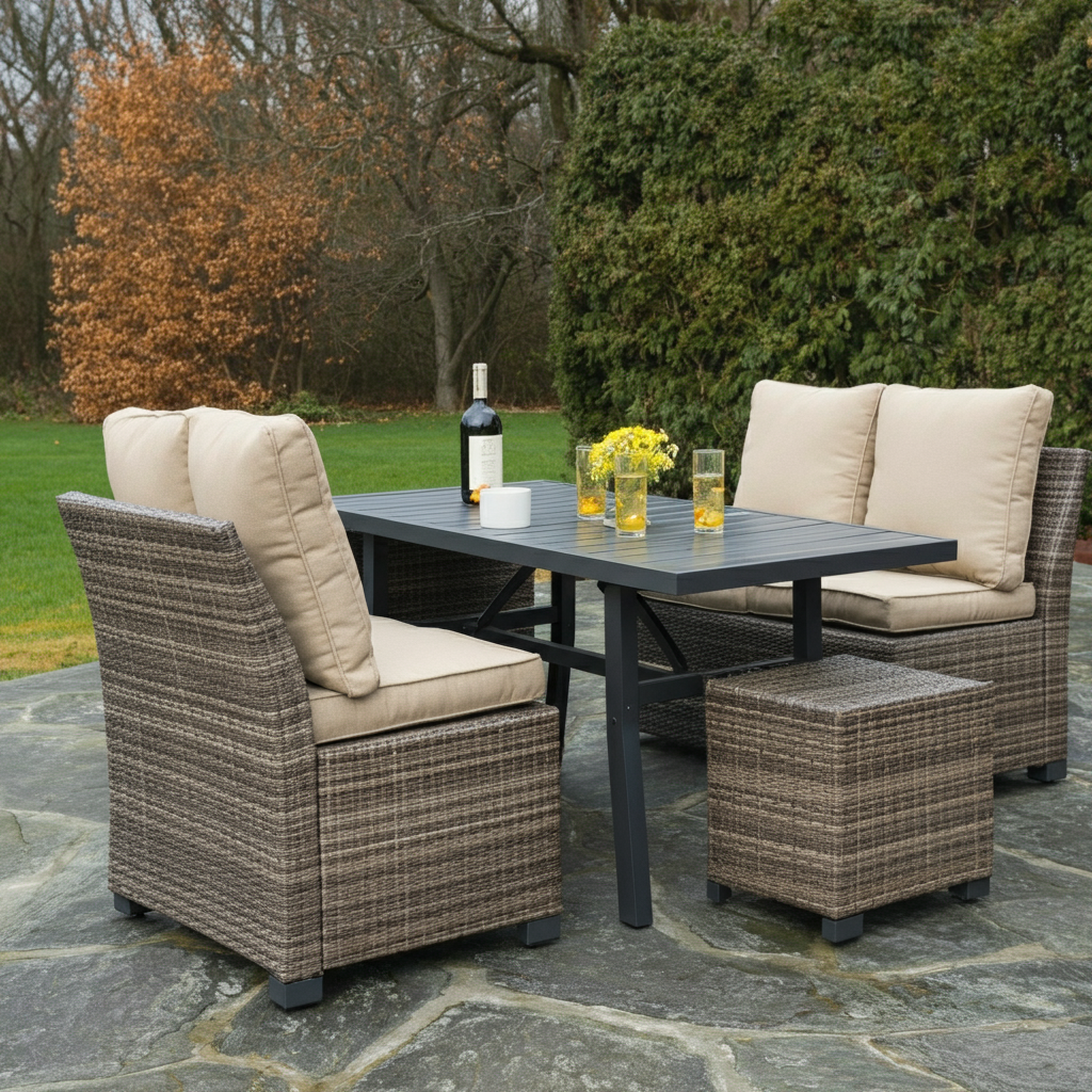 Cover your outdoor furniture in winters to protect from damage. 