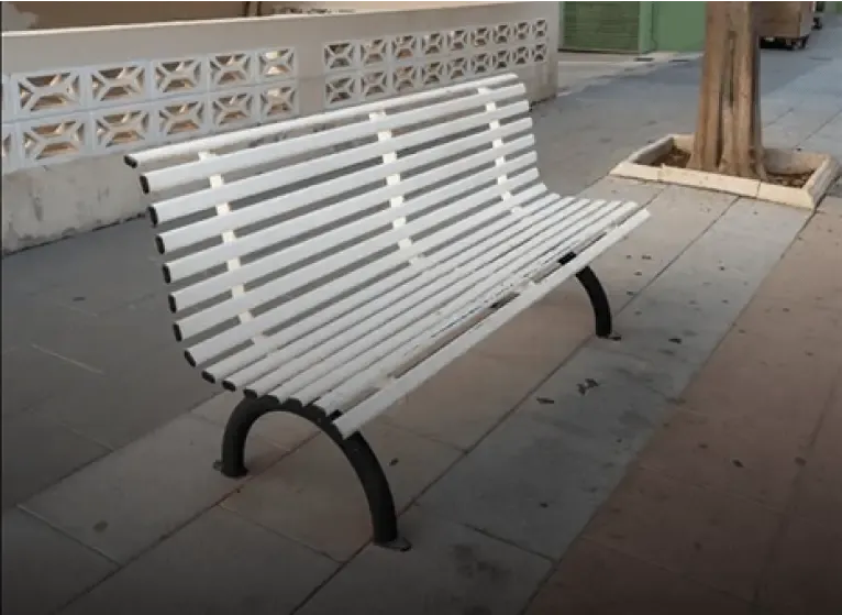 Premium aluminium bench in urban setting by Urbanland Products – Top Aluminium-Bench-Manufacturer-in-India