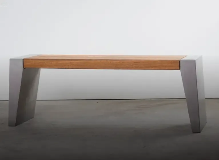 alt="Contemporary backless WPC bench by Urbanland Products - Expert WPC Bench Manufacturer