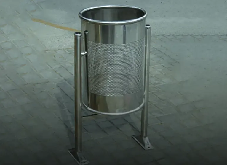 Stainless Steel Street Dustbin for Public Use – UrbanLand Products
