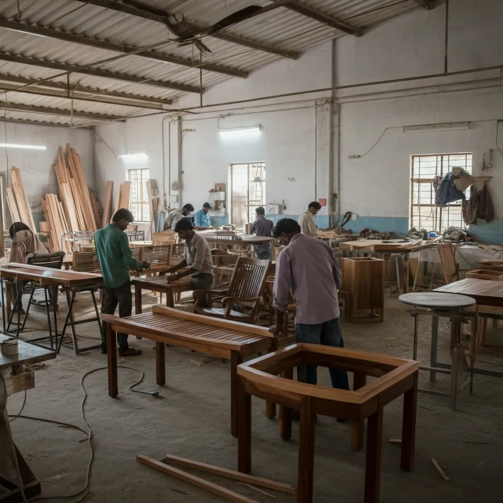 Best outdoor furniture by leading manufacturers at Urbanland Products factory floor