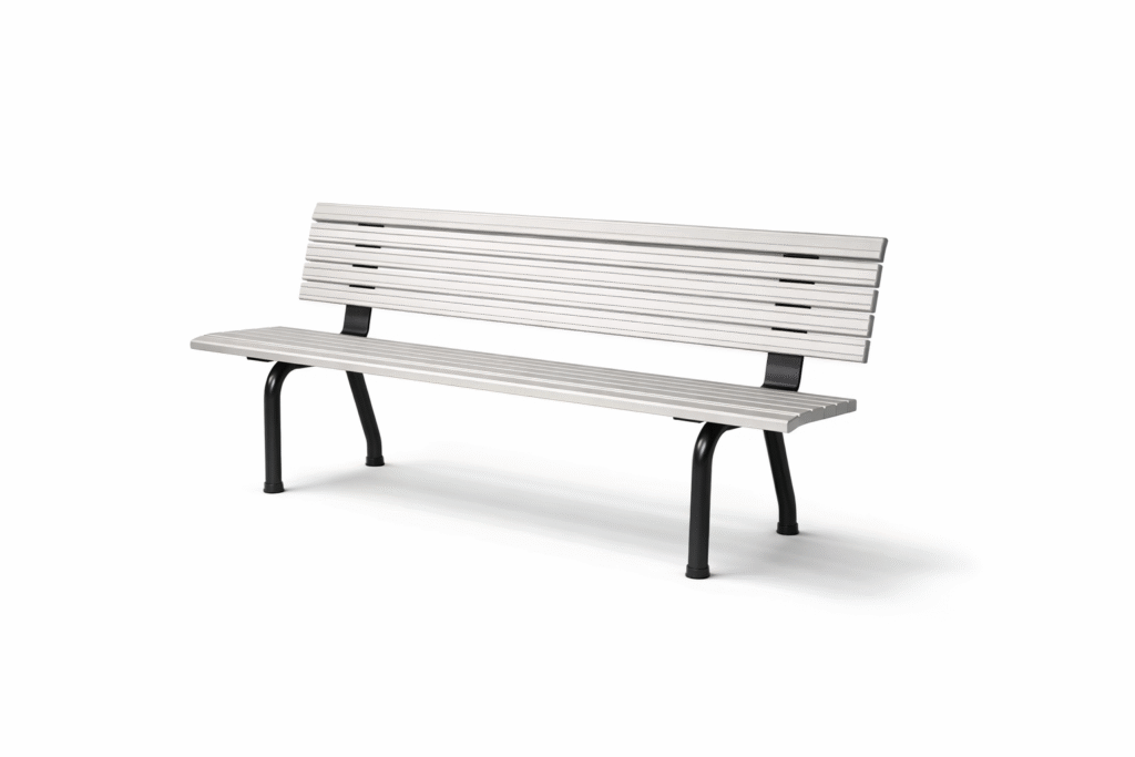 Dual Tone Garden Aluminium Bench with Black Frame by UrbanLand Products